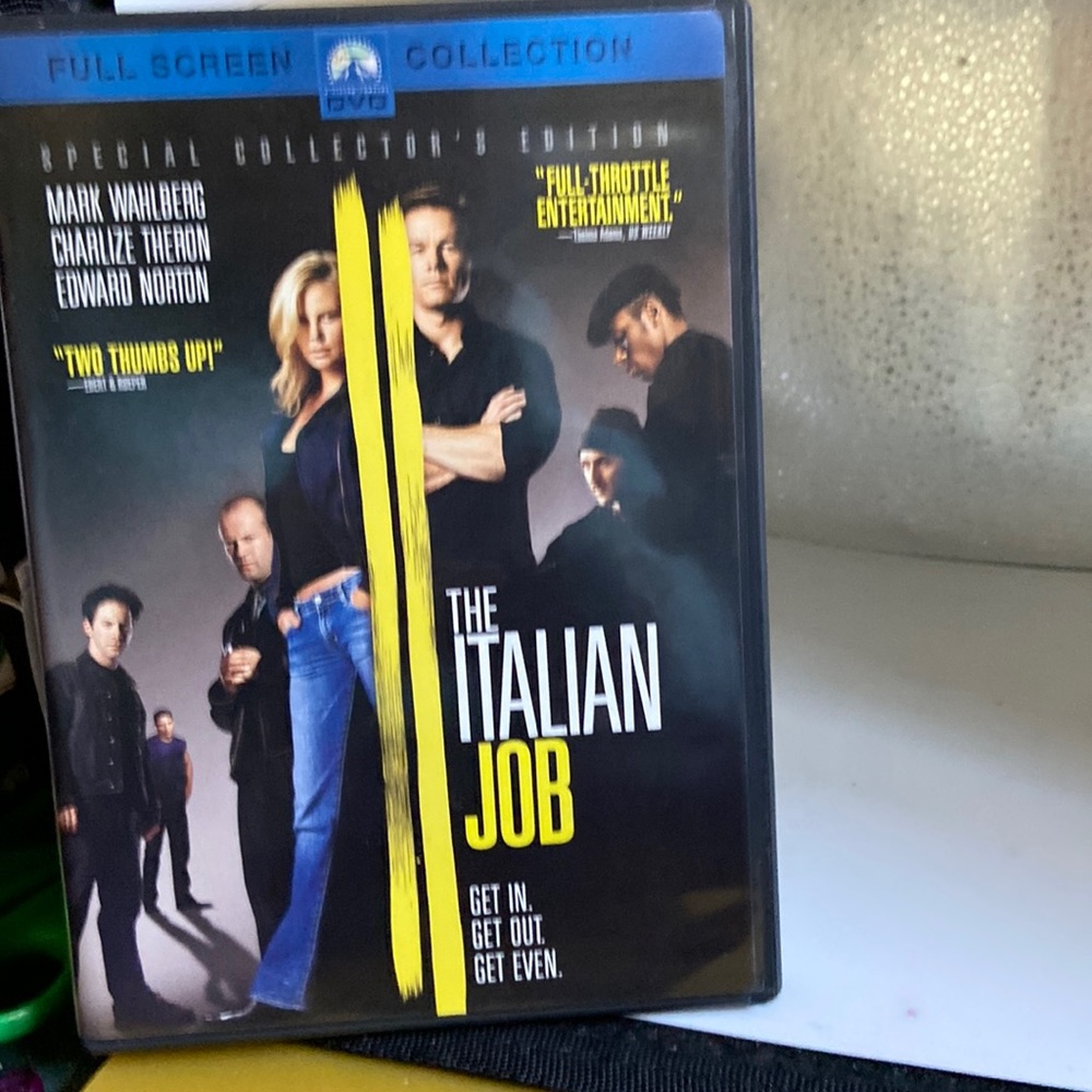The Italian Job dvd movie In case with paper write-up